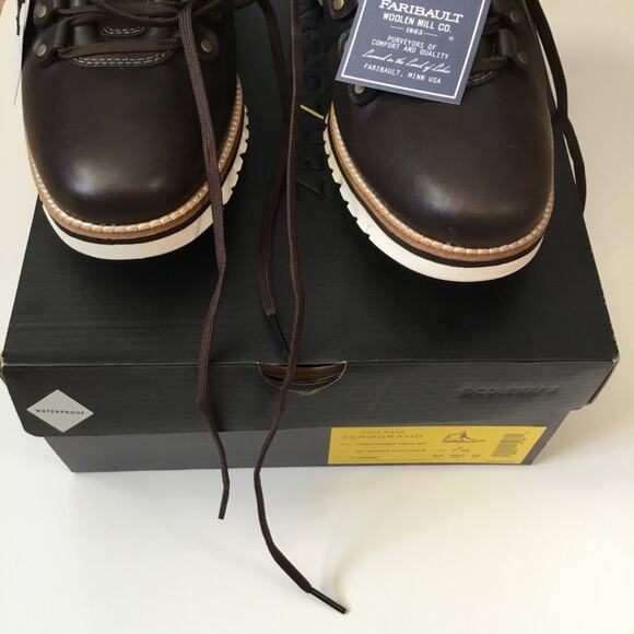 Cole Haan Zerogrand Waterproof Brown Hiker Boots - Picture 9 of 10